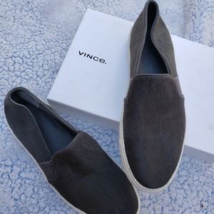 VINCE real fur sneakers genuine flat women shoes